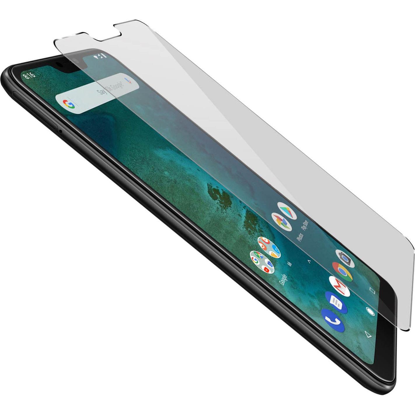 Avizar Kristallklare Folie, Glas-Displayschutz (1 Stück, Xiaomi Mi A2 lite), Smartphone Schutzfolie, Transparent
