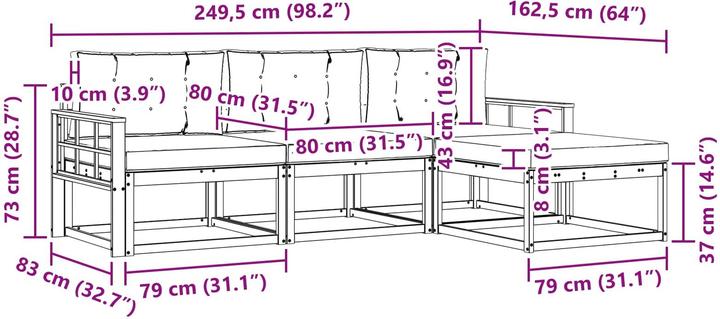 Produktbild vidaXL Outdoor-Sofa