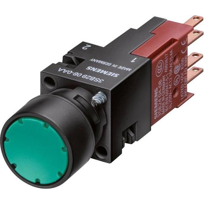 Siemens Pulsante illuminato rosso, Pulsante + Interruttore, Rosso