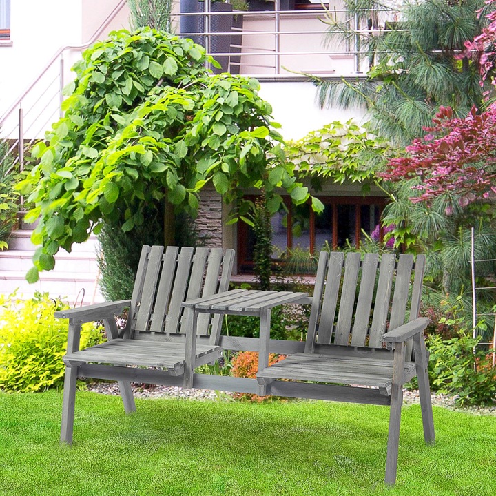 Image du produit Outsunny Banc de jardin avec table