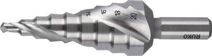 Produktbild Ruko Stufenbohrer HSS Co 5, spiralgenutet mit Kreuzanschliff (4 - 20)