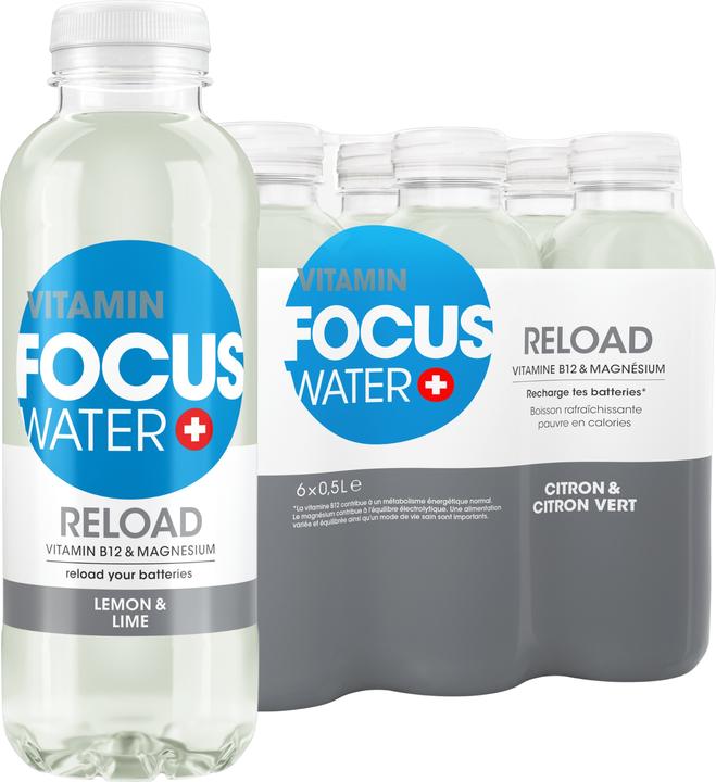 Produktbild Focuswater Reload Zitrone & Limette (50cl) (Lemon Lime, 1 x)