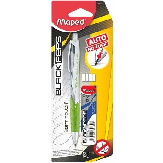 Maped, Bleistift, Druckbleistift 0,7mm 4Rad.+12 Minen,Black Peps (0.70 mm, HB, 1 x)
