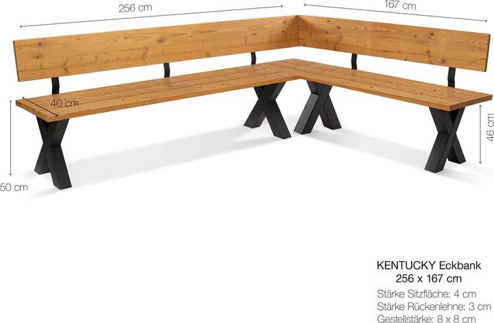 Actual product image Möbel-Eins Kentucky (256 cm)