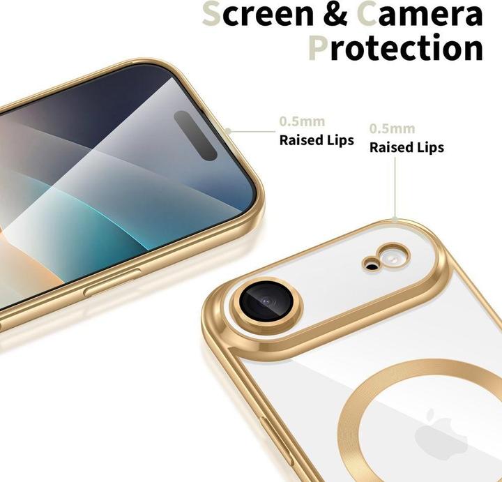 Actual product image Tech-Protect MagFlex MagSafe Case für iPhone 17 Air - Transparent Gold (Apple iPhone 17 Pro)