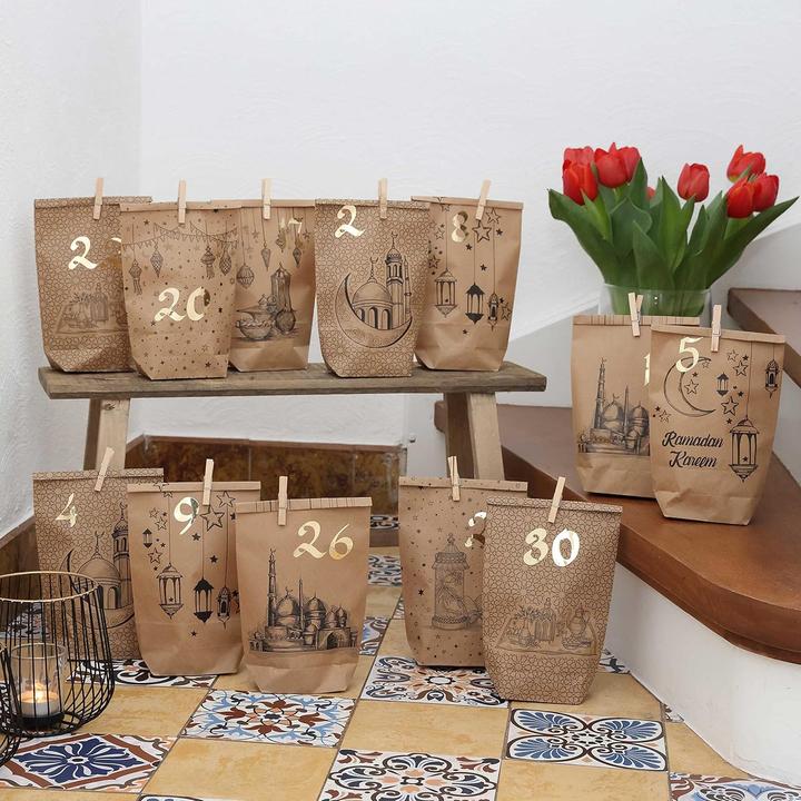 Immagine prodotto Papierdrachen DIY Ramadan Kalender mit 30 Geschenktüten (30x)