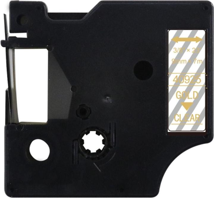 Produktbild Hermex Alternatives Etikettenband zu Dymo D1 40925 Beschriftungsband (0.90 cm, Gold, Transparent)