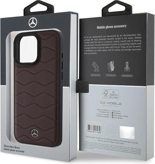 Image du produit Mercedes MEHCP16X23RWRSR iPhone 16 Pro Max 6.9" czerwony/red hardcase MB Waves Leather (Apple iPhone 16 Pro Max)