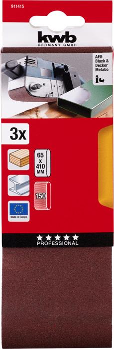 Image du produit kwb Bande abrasive 65X410 grain 150 (150)