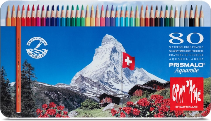 Actual product image Caran d'Ache Prismalo Aquarelle Metallschachtel (Multicoloured, 80 x)