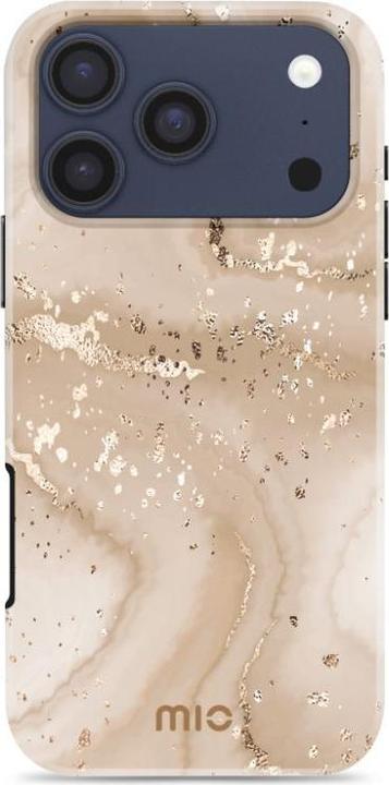 Actual product image Mio Back panel cover Gold Marble Magsafe Compatible for iPhone 17 Pro Max (Apple iPhone 17 Pro Max)
