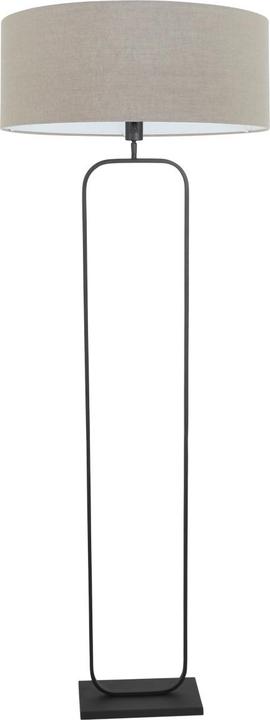 Laccato di nero, Paralume in lino grigio