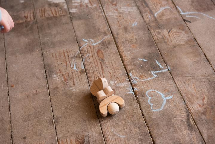 Actual product image Childhome Childwood Handmade Wooden Rattle BLOEM