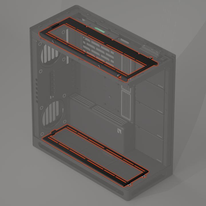 Produktbild Havn HS 420 Fan Brackets für 360 mm Radiatoren - schwarz