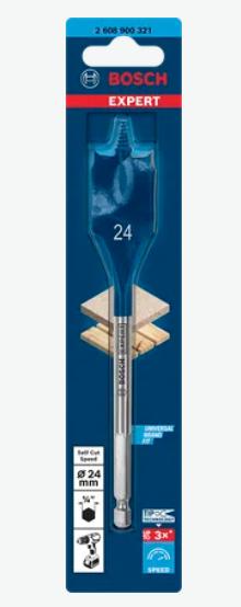 Actual product image Bosch Professional Zubehör EXPERT Self Cut Speed Flat Milling Drill, 24 x 152 mm (24 millimetres)