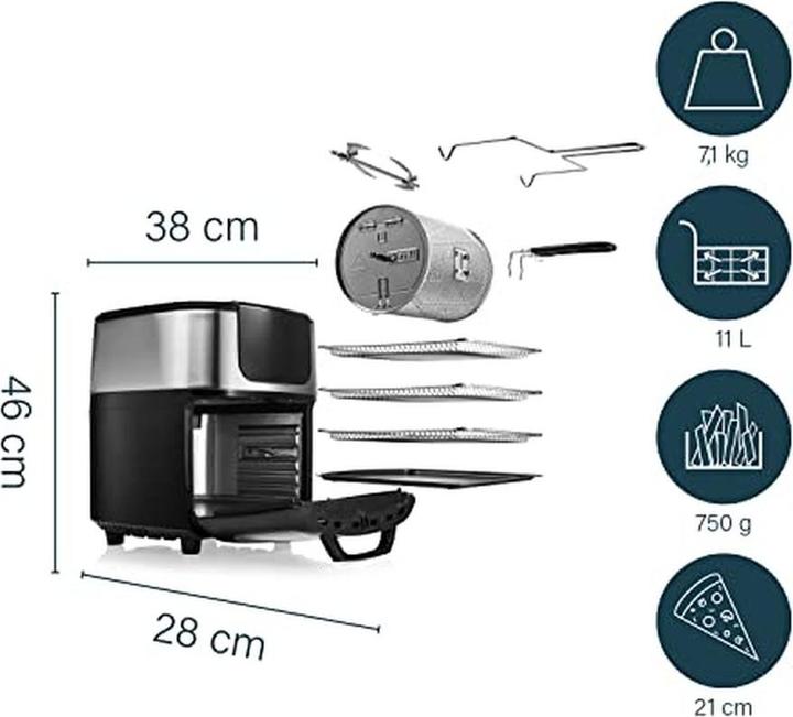 Produktbild Princess 182075 Aerofryer Oven DeLuxe - Heteluchtfriteuse - Inhoud 11 liter