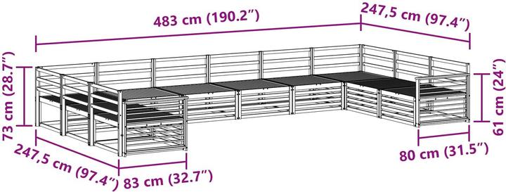 Produktbild vidaXL Outdoor-Sofa