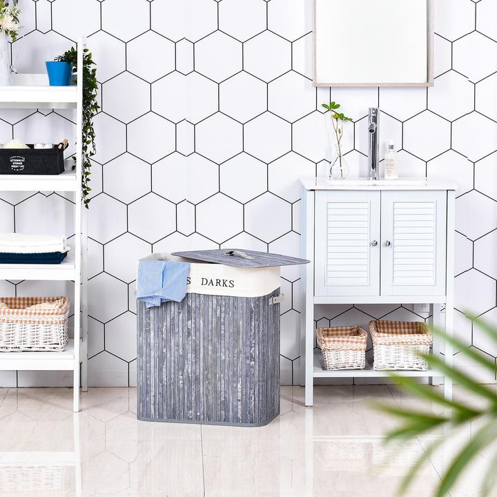 Produktbild Homcom Wäschekorb mit 2 Tragegriffen (100 l)