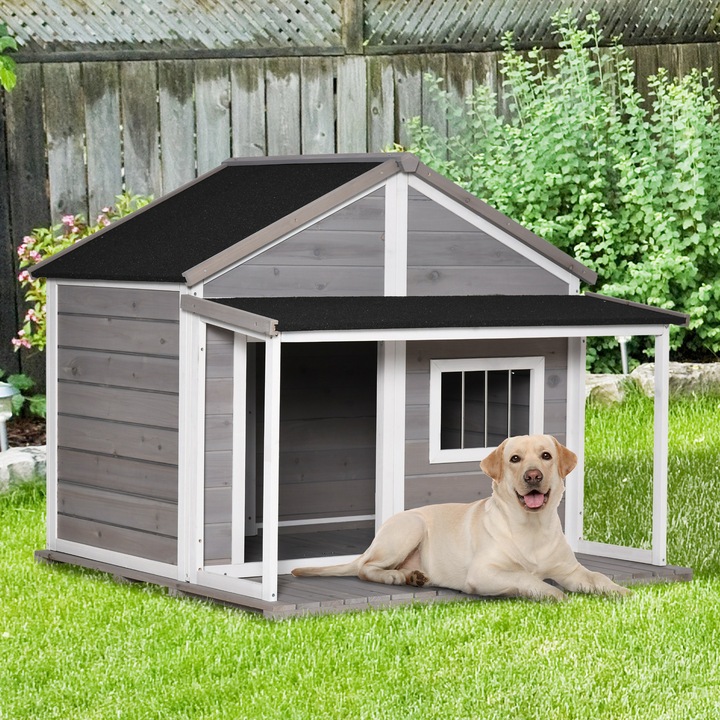Image du produit PawHut Niche pour chien avec table d'appoint (Niche pour chien)