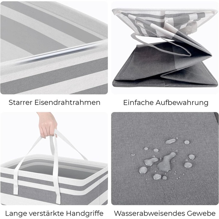 Produktbild König Design Wäschesack Wäschesammler Fächer Wäschebox Wäschetrenner Wäschesortierer 75 Liter (75 l)