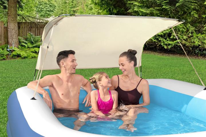 Actual product image Bestway Pool 2 chambers rectangular with roof