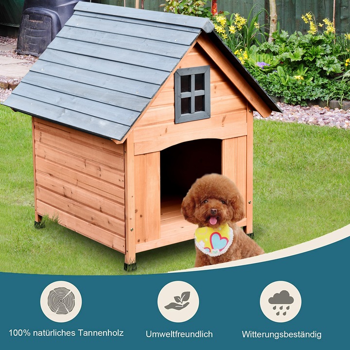Actual product image PawHut Cabin Style Dog House