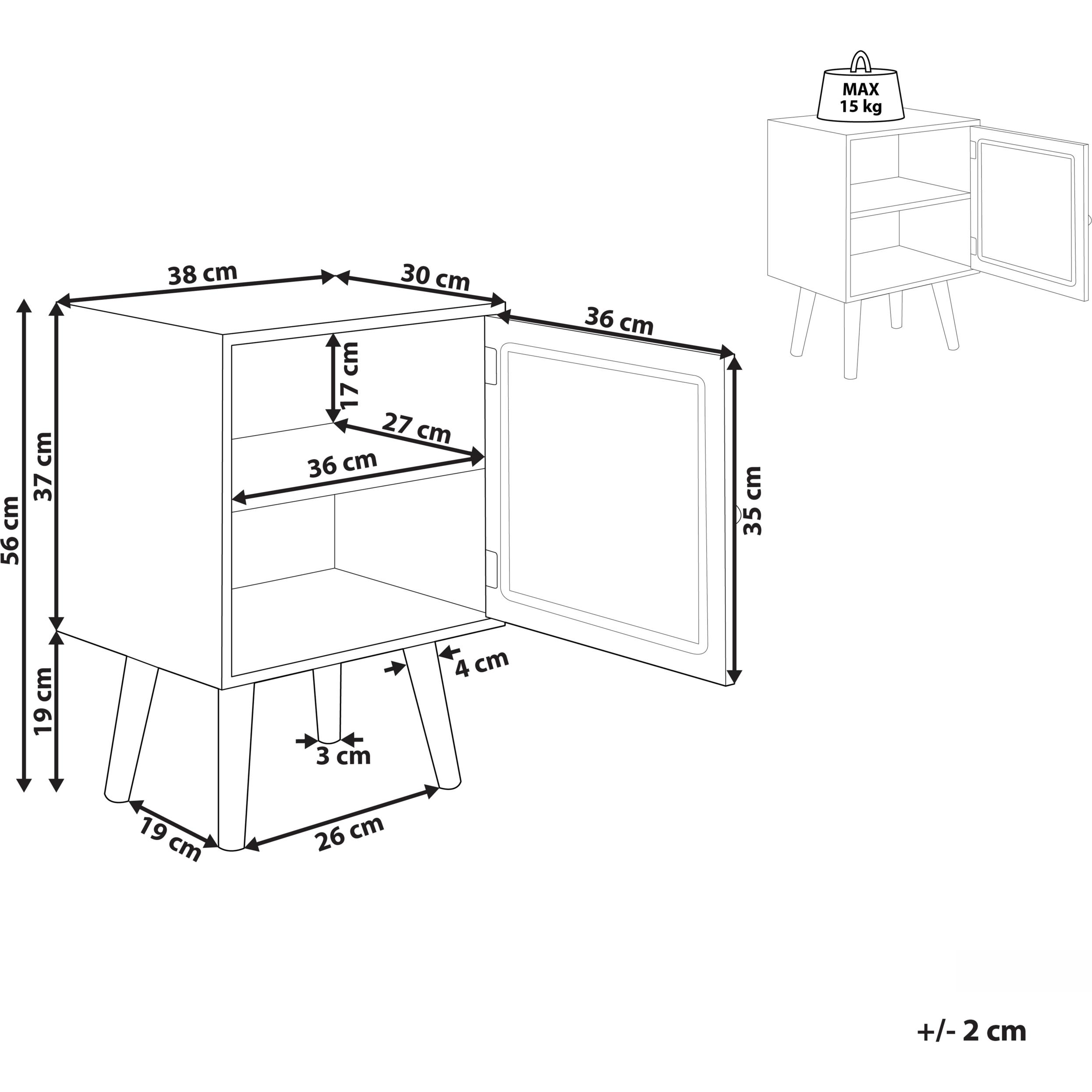 Thumbnail - Beliani, Nachttisch, Almo