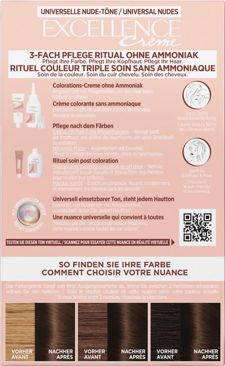 Immagine prodotto L'Oréal Paris EXCELLENCE Universal Nude marrone (1 pz) (4U Marrone medio)