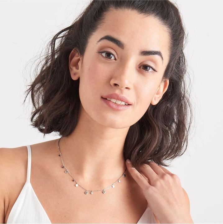 Produktbild Ania Haie Geometry Mixed Discs Halskette (925er Silber, 41 cm)