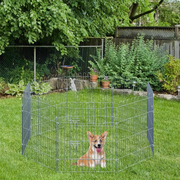 Immagine prodotto PawHut Recinto per la corsa libera come pista per cuccioli da 8 pezzi