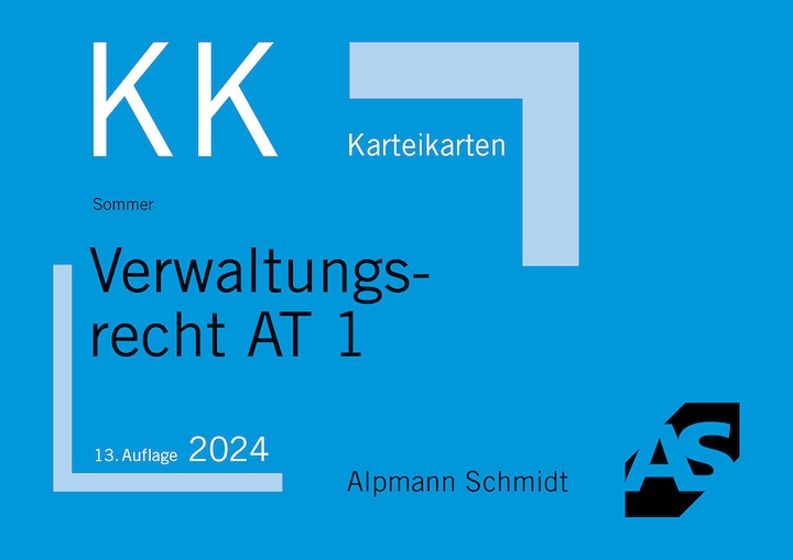 Produktbild Karteikarten Verwaltungsrecht AT 1 (Deutsch, Christian Sommer, 2024)