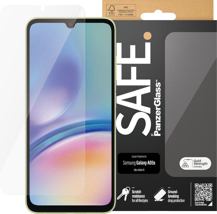 Immagine prodotto PanzerGlass SAFE by Sam A05s Protezione dello schermo Ultra-Wide Fit SAFE95623 (1 Pezzo/i, Samsung Galaxy A05s)
