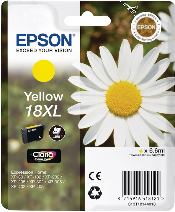 Actual product image Epson 18XL Claria Home (Y)