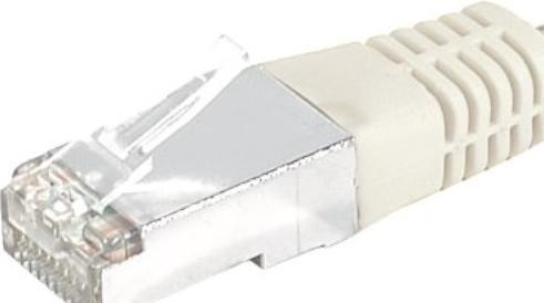 Actual product image Exertis Connect Patch cable S/FTP, PiMF, CAT.6, grey, 2.0 m Patch cable with particularly narrow bend protection (S/FTP, CAT6, 2 m)