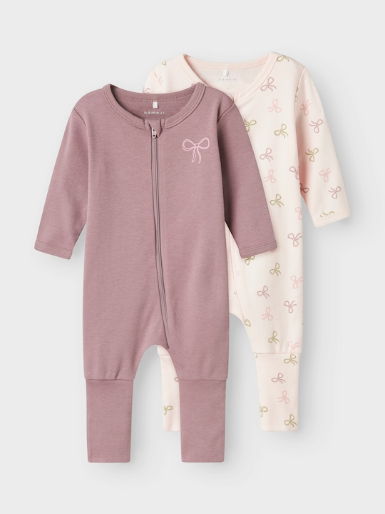 Image du produit Name it Nbfnightsuit 2p Zip Ff Pink Bow Noos (62)