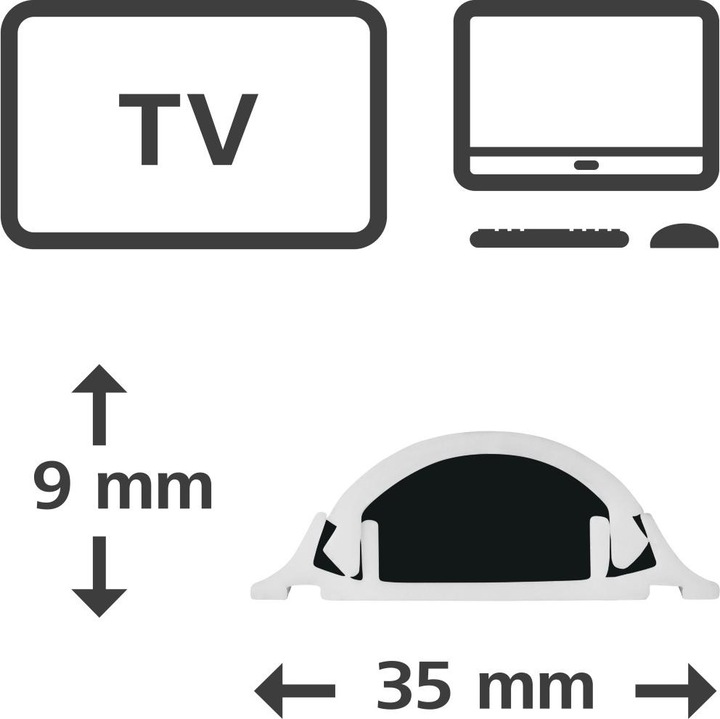Immagine prodotto Hama Canalina per cavi in PVC (Tubazione, 100 cm)