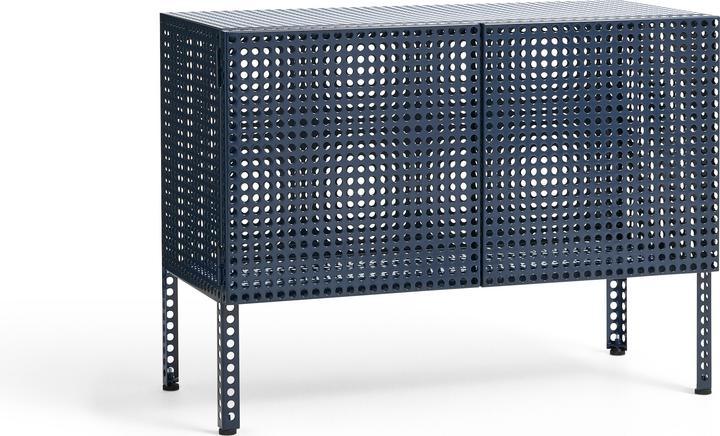 HAY - Perforated Cabinet Floor Small - H 66.5cm - Steel Blue
