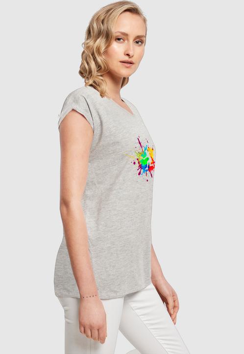 Produktbild Merchcode Ladies Color Splash Player Extended Shoulder Tee - 116313 (L)