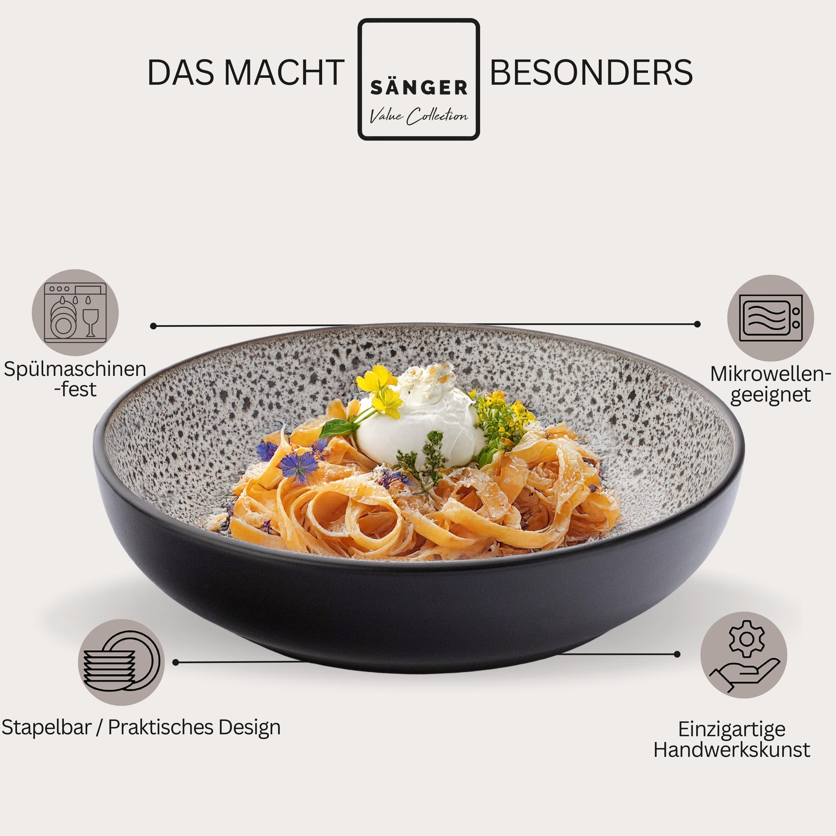 Thumbnail - Sänger Pastaschalen Set Luxor, Teller, Braun