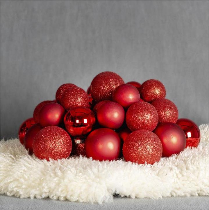 Produktbild Fs-Star Weihnachtskugel 42er Set Glas, Rot (42 -teilig)