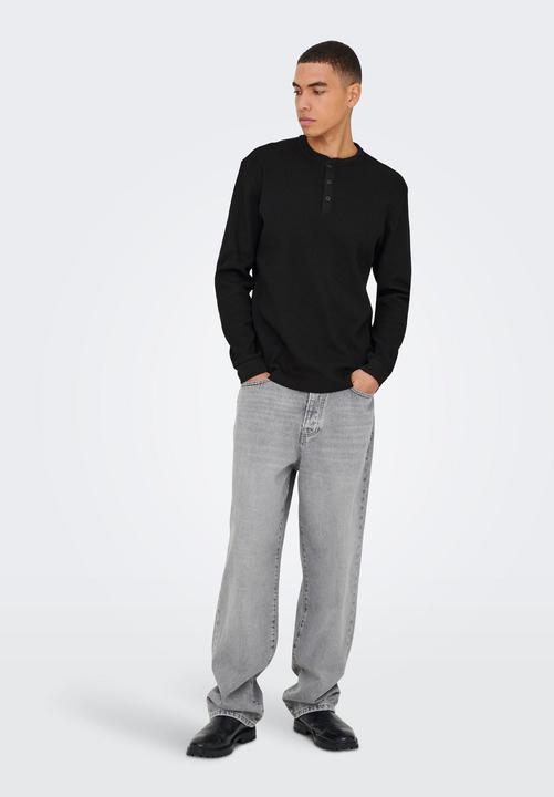 Actual product image Only & Sons Onstobie Reg Ls Henley Tee Noos (L)