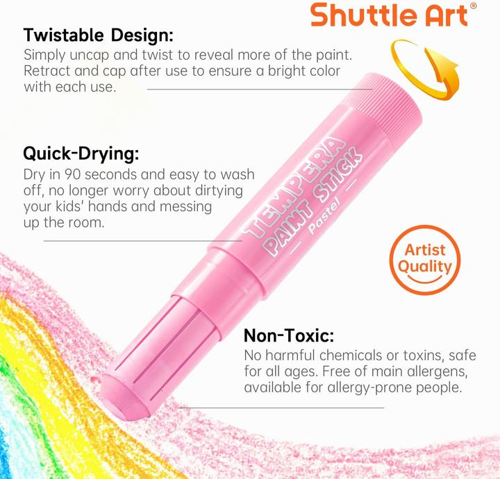 Produktbild Shuttle Art Tempera Malstifte-Set