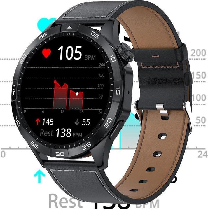 Produktbild Lemförder LEMFO HK4 1,43 Zoll AMOLED-Smartwatch (Silber)