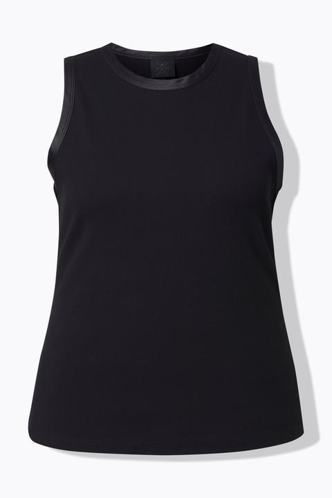 Produktbild Ulla Popken Ripptop, Satinkante, Slim, Rundhals, ärmellos