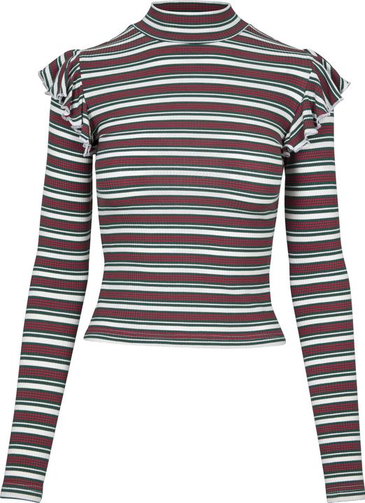 Produktbild Urban Classics Ladies Rib Striped Volant Turtleneck L/S (3XL)