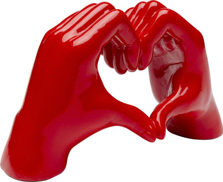 Kare Design Deko Objekt Heart Hands Rot 12cm