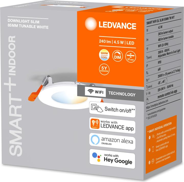 Image du produit Ledvance Smart+ Spot ultra slim 80mm white 4w 300 lum WIFI TW IP20 (240 lm)