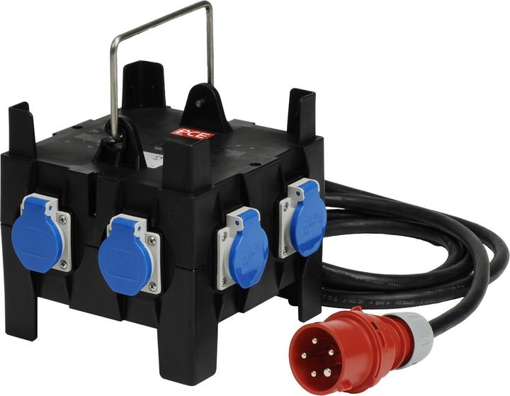 Spälti Stromverteiler CEE16/5, 6x T23 mit 2 m Zuleitung (7 x, CEE 16/5)