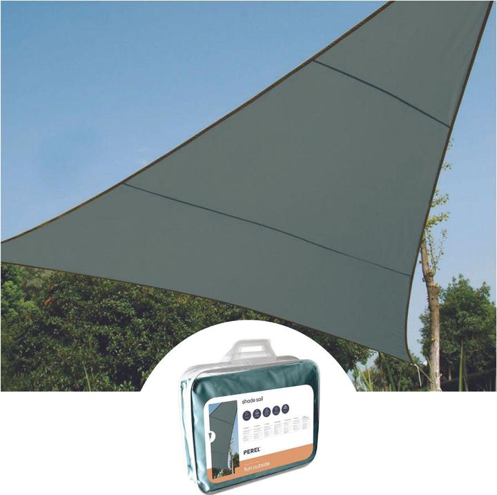 Image du produit Perel VOILE DE SOLEIL - TRIANGULAIRE - 5 x 5 x 5 m - COULEUR : GRIS VERT (500 x 500 cm)