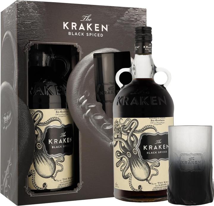Kraken Rum Kraken Black Spiced + Glass 40% Vol. 1l (1 x 100 cl)